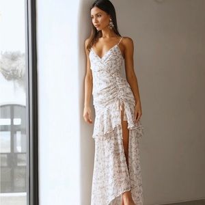 Cream floral maxi dress